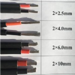 UV twin core 2*6mm 2*4mm dc solar cable for solar panel system