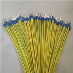 6mm2 green yellow earth wire with one end crimped lug with 5mm hole