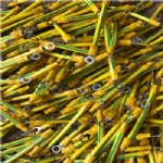 100mm length 2.5mm2 DC earthing jumper wire with both end crimped lug with 6mm hole